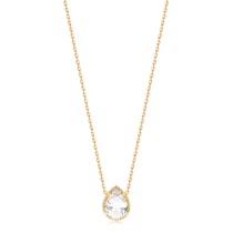 Pingente Zircônia Gota Folheado a Ouro 18k