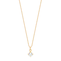 Pingente Zircônia Redondo Folheado a Ouro 18k