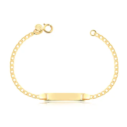 Pulseira Chapa Lisa Folheada a Ouro 18K