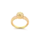 Anel Bola Telado Folheado a Ouro 18k