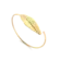 Bracelete Aberto Folha Fio 1,5mm Folheado a Ouro 18k