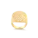 Anel Redondo Telado Folheado a Ouro 18k