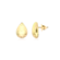 Brinco  Gota Lisa 9x12mm Folheada a Ouro 18k