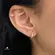 Brinco Formato X Zircônia Folheado a Ouro 18k