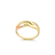 Anel Entrelaçado Zircônia Folheado a Ouro 18k
