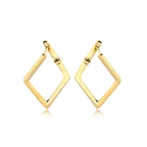 Brinco Geométrico Folheado a Ouro 18k