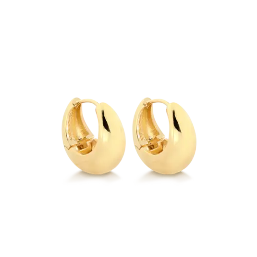 Argola Lisa Folheada a Ouro 18k