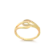Anel Entrelaçado Com Zircônia Folheado a Ouro 18k