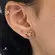 Brinco Borboleta Com Zircônias Coloridas Folheado a Ouro 18k