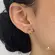 Brinco Coração Vazado Com Zircônia Folheado a Ouro 18k