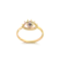 Anel Olho Grego Com Zircônias Folheado a Ouro 18k
