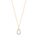 Pingente Gota Vazada Com Zircônias Folheado a Ouro 18k