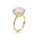 Anel Pedra Redonda Zircônia Folheado a Ouro 18k