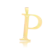 Pingente Liso Letras Folheado a Ouro 18k