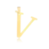 Pingente Liso Letras Folheado a Ouro 18k