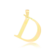 Pingente Liso Letras Folheado a Ouro 18k