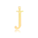 Pingente Liso Letras Folheado a Ouro 18k