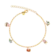 Pulseira Mix Marinho Zircônias Coloridas Folheada a Ouro 18k