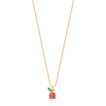 Gargantilha Laranja Zircônia Folheada a Ouro 18k