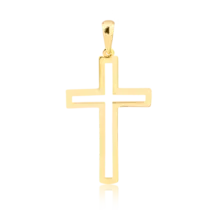 Pingente Cruz Folheado a Ouro 18K