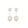 Brinco Duplo Ponto de Luz Folheado a Ouro 18k