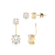 Brinco Duplo Ponto de Luz Folheado a Ouro 18k