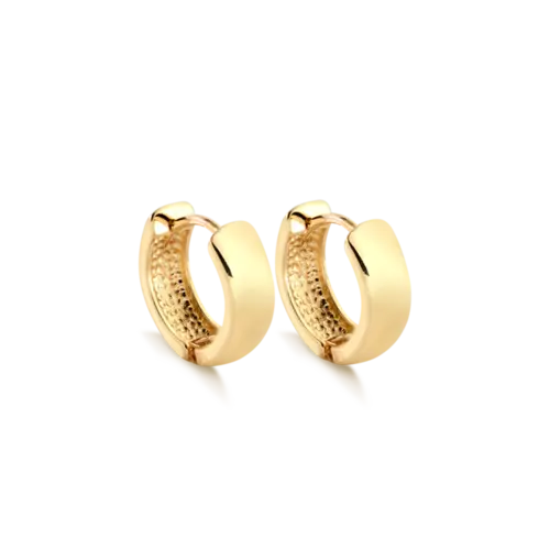 Argola Click Lisa 16mm Folheada a Ouro 18k