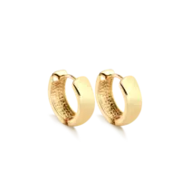 Argola Click Lisa 16mm Folheada a Ouro 18k