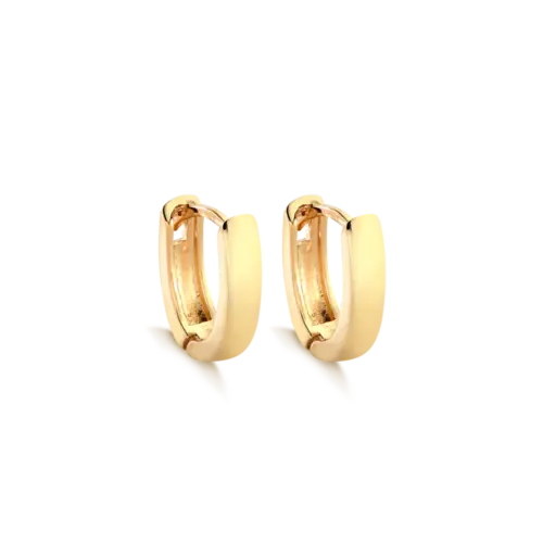 Argola Click Lisa Folheada a Ouro 18k