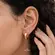 Argola Click Lisa Folheada a Ouro 18k