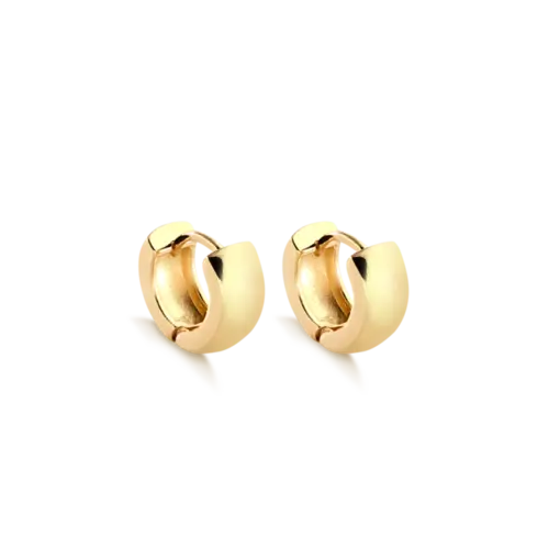 Argola Click Lisa Folheada a Ouro 18k