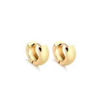 Argola Click Lisa Folheada a Ouro 18k