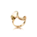 Anel Tipo Orgânico Curvas Folheado a Ouro 18k