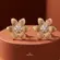 Brinco Flor Frisos Zircônia Folheado a Ouro 18k