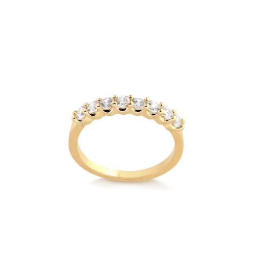 Anel Aparador Zircônia Folheado a Ouro 18k