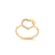 Anel Coração Laço Zircônia Folheado a Ouro 18k