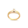 Anel Duplo Solitário Aparador Zircônia Folheado a Ouro 18k