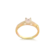 Anel Solitário Zircônia Folheado a Ouro 18k