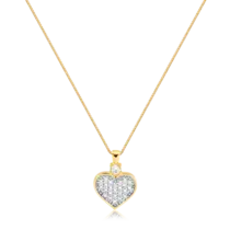 Pingente Coração Zircônia Folheado a Ouro 18K
