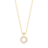 Pingente Círculo Vazado Zircônia Folheado a Ouro 18k