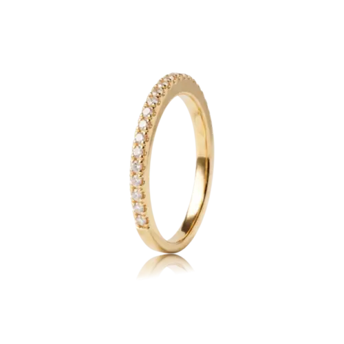 Anel Aparador Zircônia Folheado a Ouro 18k