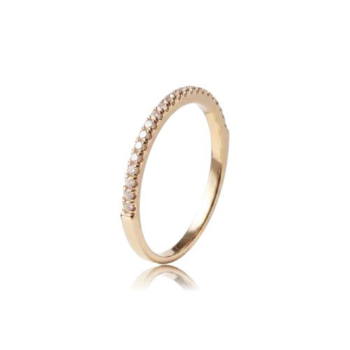 Anel Aparador Zircônia Folheado a Ouro 18k