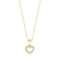 Pingente Coração Vazado Zircônia Folheado a Ouro 18k