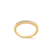 Anel Aparador Zircônia Folheado a Ouro 18K