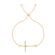 Pulseira Regulável Cruz Zircônia Folheada a Ouro 18k