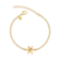 Pulseira Flor Zircônia Folheada a Ouro 18k